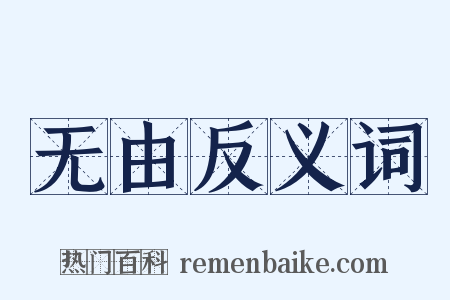 无由反义词是什么意思的图片